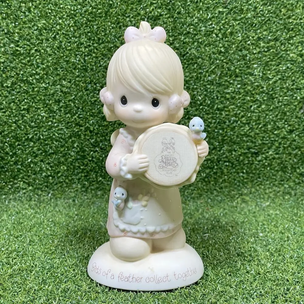 Vintage Precious Moments Birds of a Feather Collect Together Porcelain Figurine